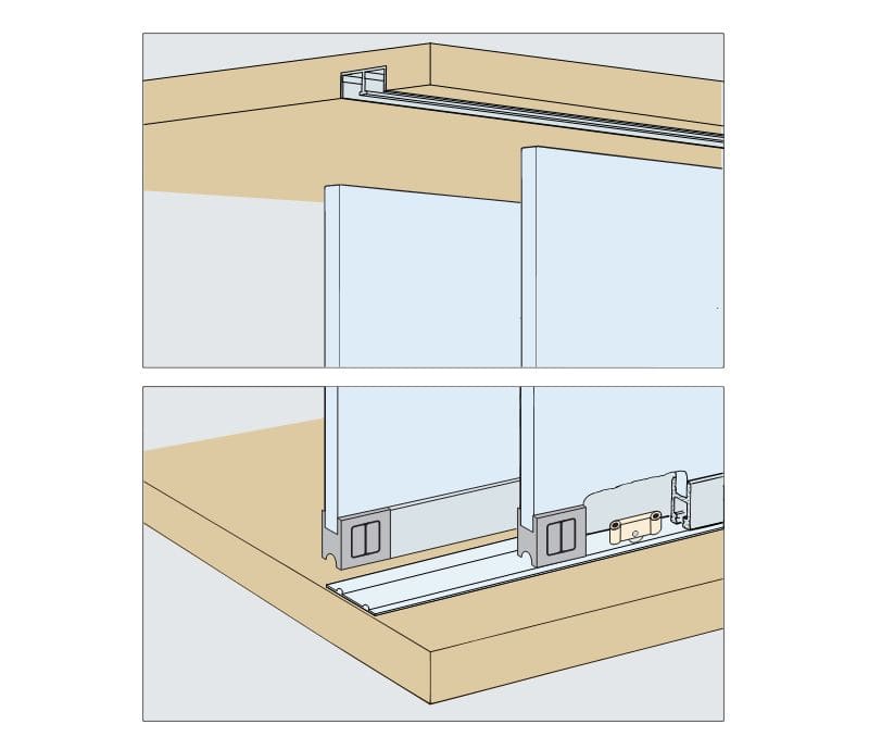ENOX Glass Cabinet Sliding Fitting EGSF - 015