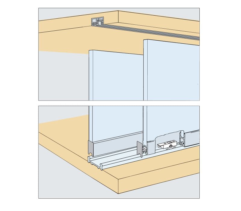 ENOX Glass Cabinet Sliding Fitting EGSF - 017