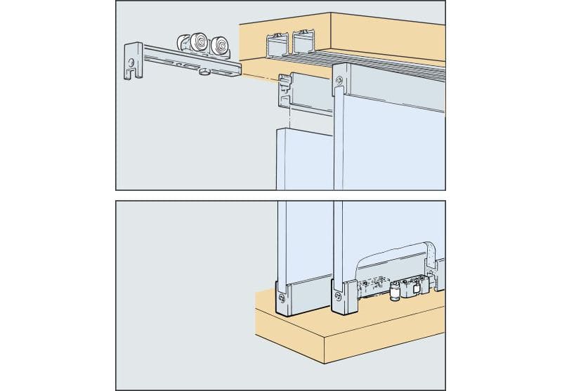 ENOX Glass Cabinet Sliding Fitting ESLD - 1204