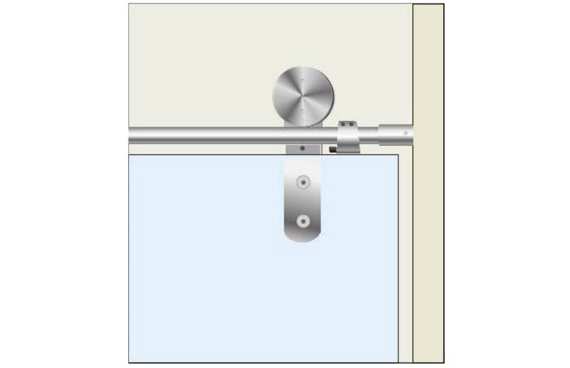 Mini Swift Glass Sliding Fitting (flat) - SGSF -027