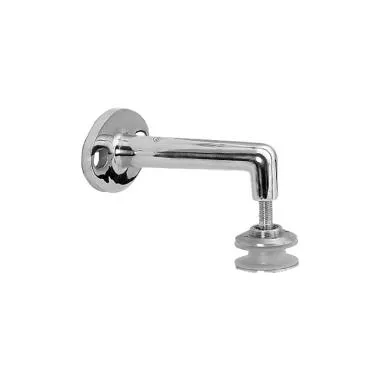 Wall-to-Glass Connector | Finish: Satin Stainless Steel