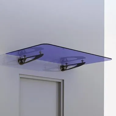 Trio Shaped Wall Mounted Canopy Fitting with Glass on Top | Finish: Stainless Steel