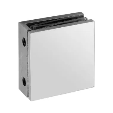 Wall/Floor to Glass Connector | Finish: Satin Stainless Steel