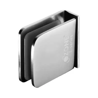 Glass Connector for Wall/Floor Mounting | Finish: Polished Stainless Steel