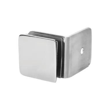 Wall-to-Glass Connector 90° | Finish: Satin Stainless Steel