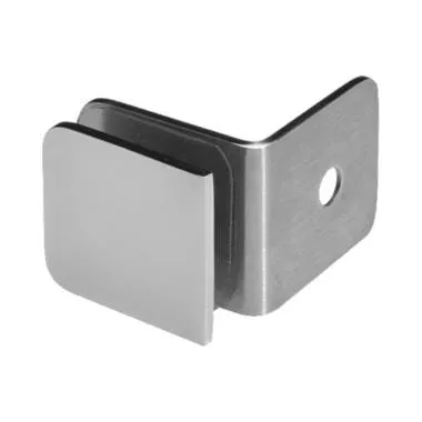 Wall-to-Glass Connector 90° | Finish: Satin Stainless Steel