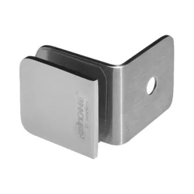 Wall-to-Glass Connector 90° | Finish: Polished Stainless Steel