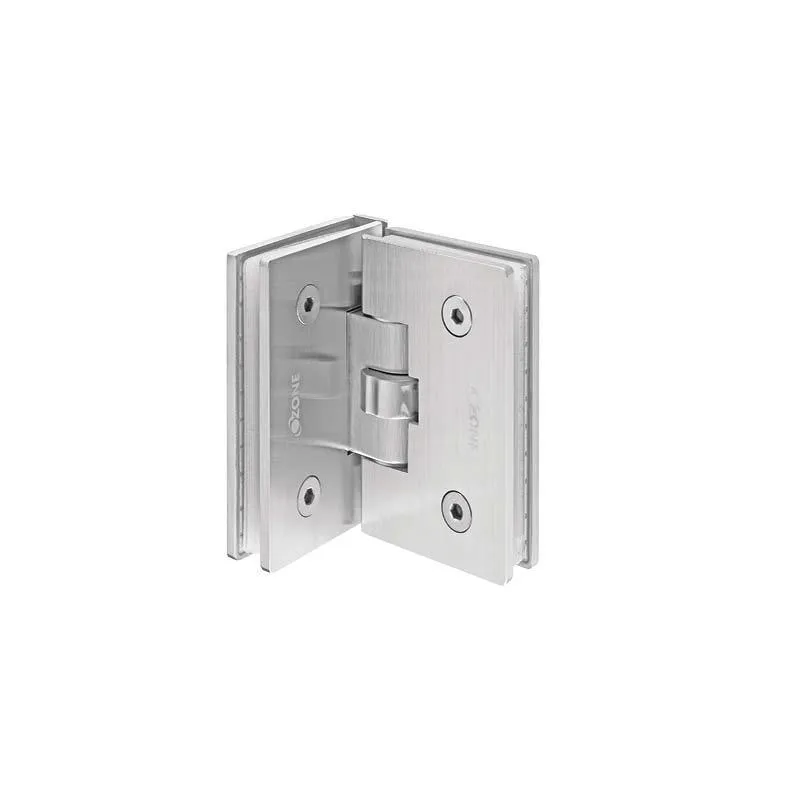 Glass-to-Glass Hinge 90° Spring Loaded | Finish: Satin Stainless Steel