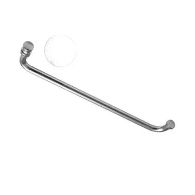 Towel Bar With Knob | Finish: Satin Stainless Steel