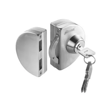 Glass Door Lock with Strike Box | Finish: Stainless Steel