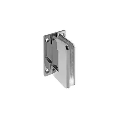 Wall-to-Glass Hinge | Finish: Chrome Polished