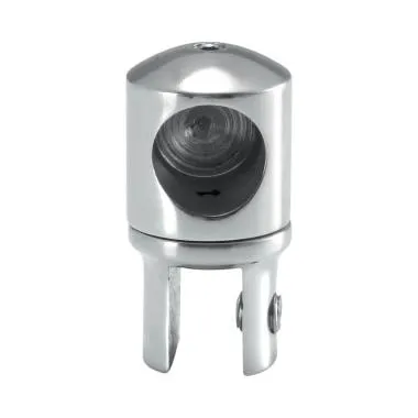 Reinforcing Rod Support from Glass One Side Blind | Finish: Satin Stainless Steel