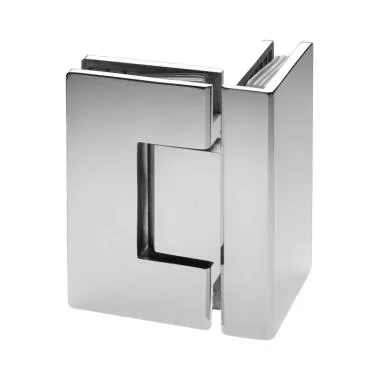 Glass-to-Glass Hinge 90° | Finish: Polished Stainless Steel