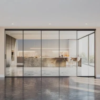 Axis Slim Frame (4507) Telescopic Sliding System (1+4) | Finish: Black Matt