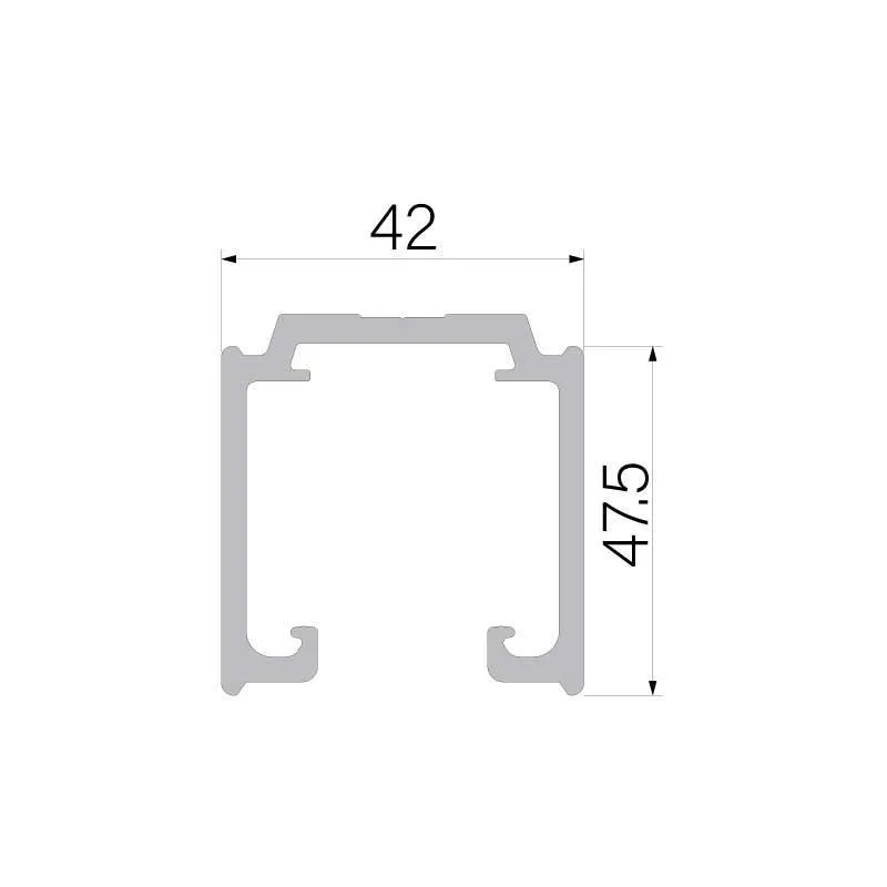 Top Track | Sliding System Accessories| Size: 2 Meter