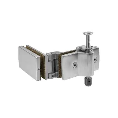 Glass to Glass Connecting Hinge with Floor Lock Right | Finish: Satin Stainless Steel