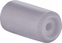 PVC white door buffer with a 3-degree angle, model TA-DB-1, designed for cushioning and protecting doors.
